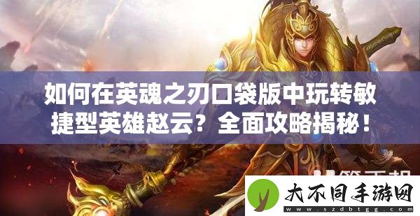 如何在英魂之刃口袋版中玩转敏捷型英雄赵云