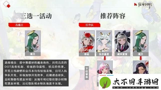 宿命回响三选一奏者选择什么