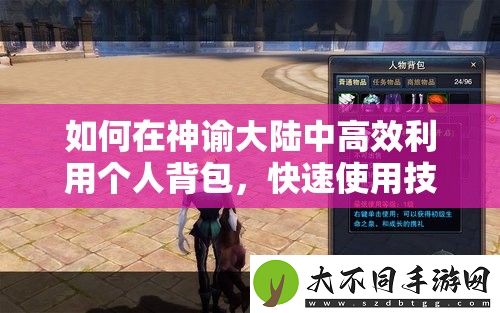 如何在神谕大陆中高效利用个人背包