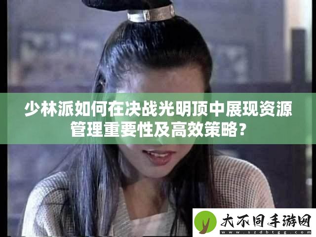 少林派如何在决战光明顶中展现资源管理重要性及高效策略