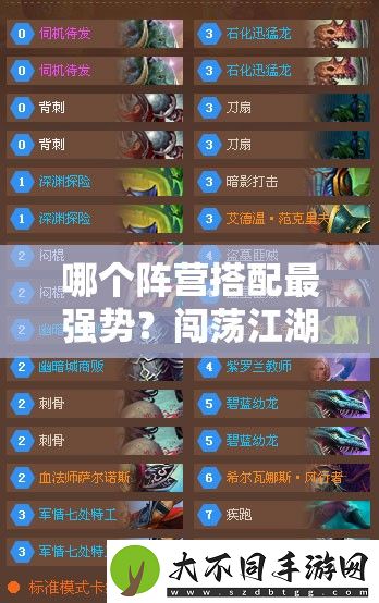 哪个阵营搭配最强势