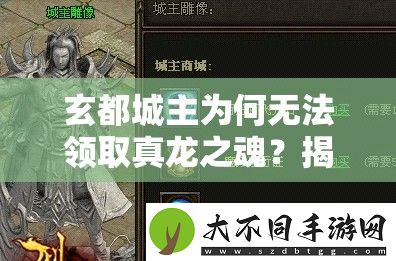 玄都城主为何无法领取真龙之魂