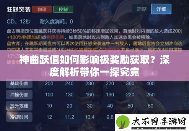 神曲跃值如何影响极奖励获取
