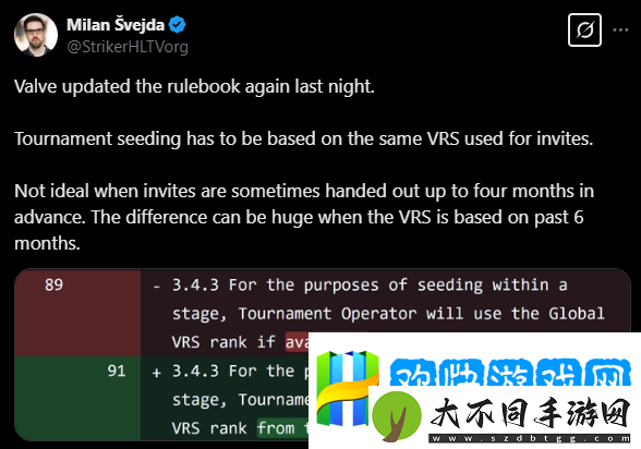 V社再次调整VRS规则手册-社区表示不理解