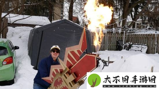 大神玩家自制怪物猎人喷火烈焰变形斩斧