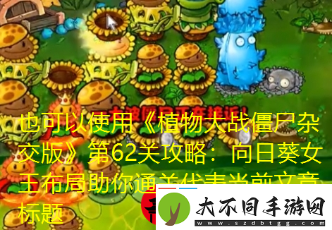 植物大战僵尸杂交版第62关攻略