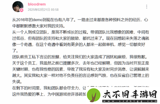 失落之魂制作人回应近期争议