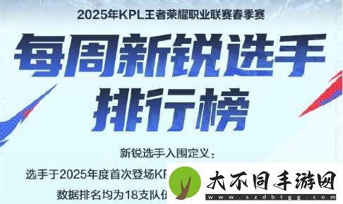 KPL每周新锐选手排行榜公布