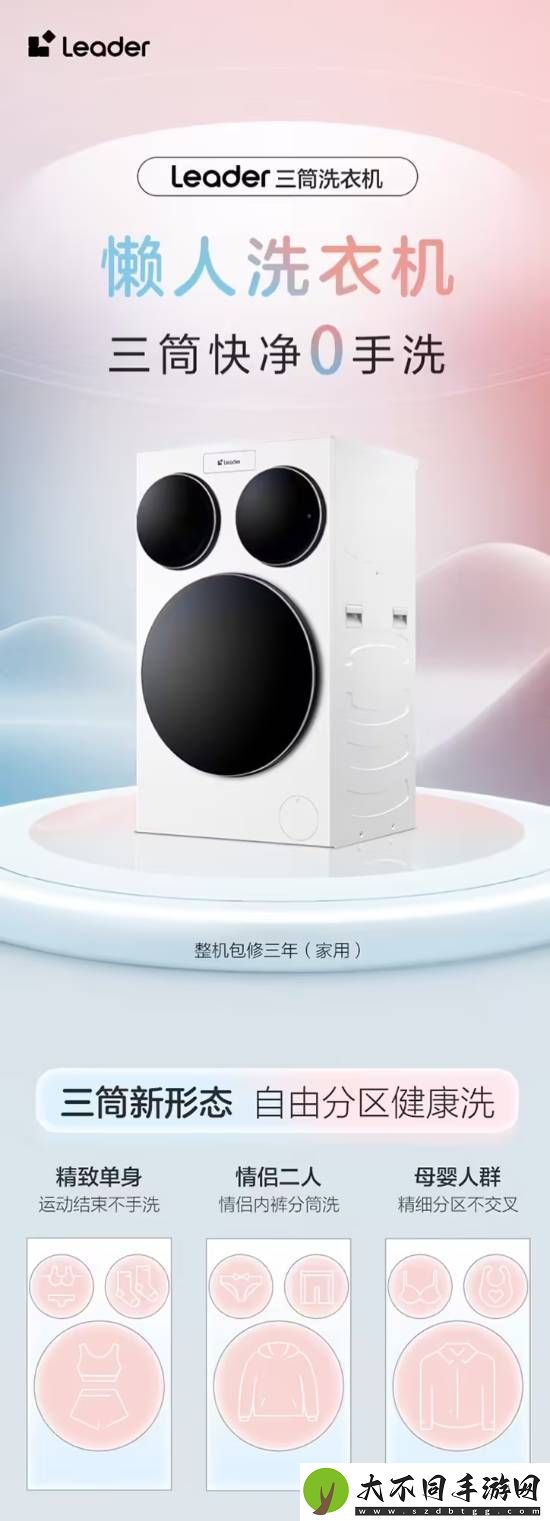 国补后3999元！海尔全球首款懒人洗衣机预售：0手洗！