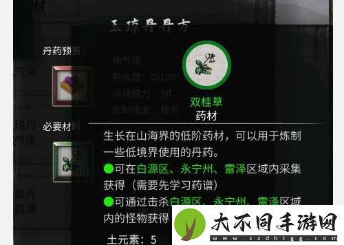 鬼谷八荒炼丹配方大全
