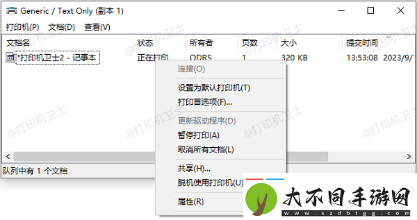 打印机连接正常但无法打印