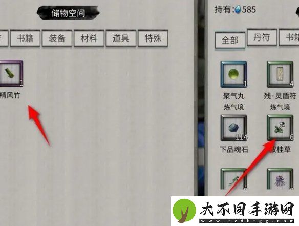 鬼谷八荒物品怎么存