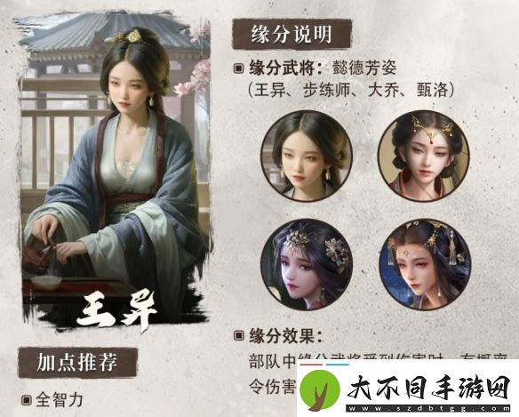 三国谋定天下王异武将介绍