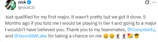Complexity晋级奥斯汀Major