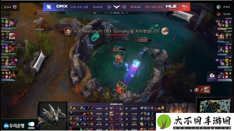 LCK等级分明！两波团战拉开一万经济差