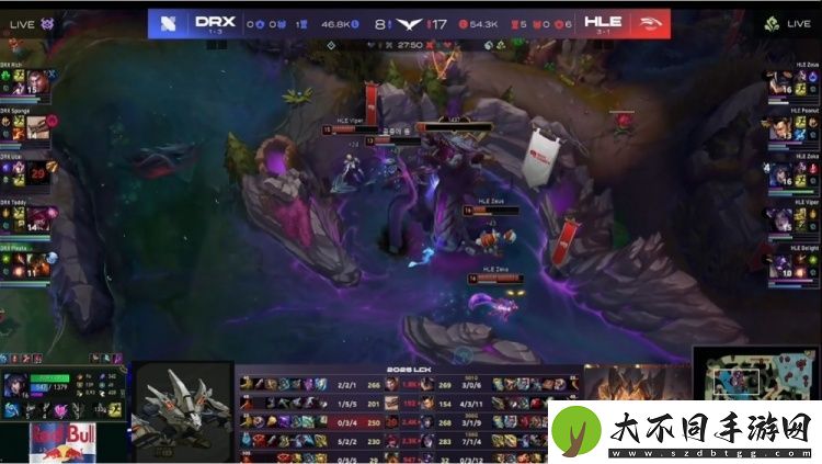 LCK等级分明！两波团战拉开一万经济差
