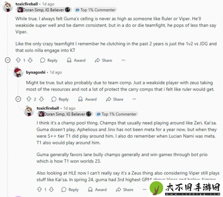 Reddit热议谁是近五年世界第一ADC
